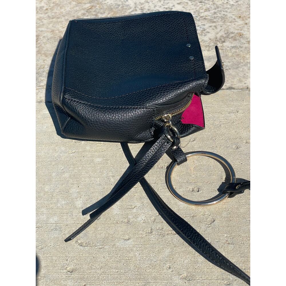 Kelly & Katie black crossbody with hot pink interior - Picture 7 of 9